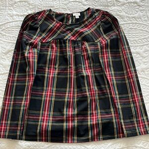J Crew plaid blouse